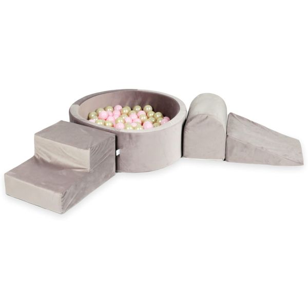 Piankowy plac zabaw z basenem okrągłym 90x30 Velvet lila + 200 piłek (jasne złoto, jasny róż) zdjęcie 1