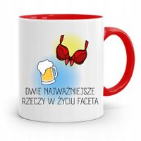 Kubek Czerwony Śmieszny Zabawny Dwie Najważniejsze Z Nadrukiem Ze Zdjęciem