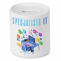 Skarbonka Informatyka Programisty Specjalista It Z Nadrukiem Ze Zdjęciem