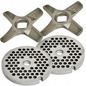 2xZestaw Nożyk dwustronny+Sitko 8 x 4 do maszynki do mięsa Zelmer