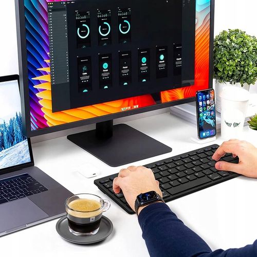 BEZPRZEWODOWA KLAWIATURA BLUETOOTH SMART TV PC iOS TELEFON TABLET LAPTOP na Arena.pl