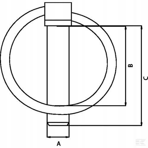 Zawleczka składana z kółkiem 7x43 mm, 50 sztuk na Arena.pl