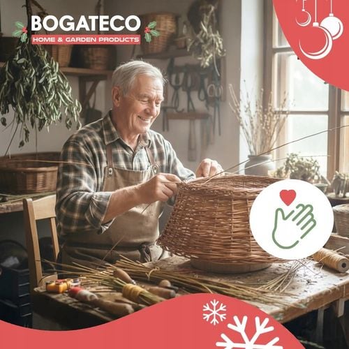 OSŁONA WIKLINOWA NA STOJAK POD CHOINKĘ 60CM OSŁONKA DO CHOINKI BIAŁA na Arena.pl