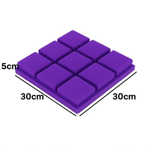 Pianka akustyczna KOSTKA wypukła 30x30x5 cm Panel wygłuszający BUFFO Fiolet na Arena.pl