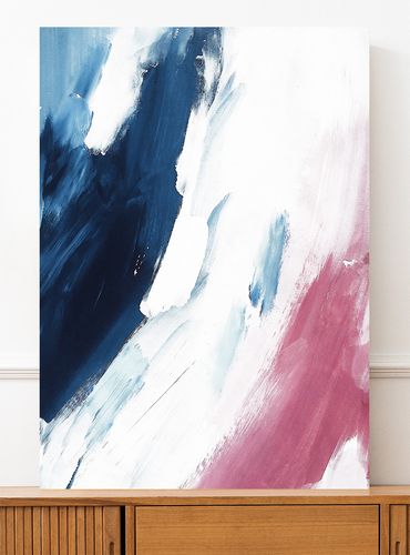 Plakat abstrakcja bordowo niebieska 29,7x42 cm A3 na Arena.pl