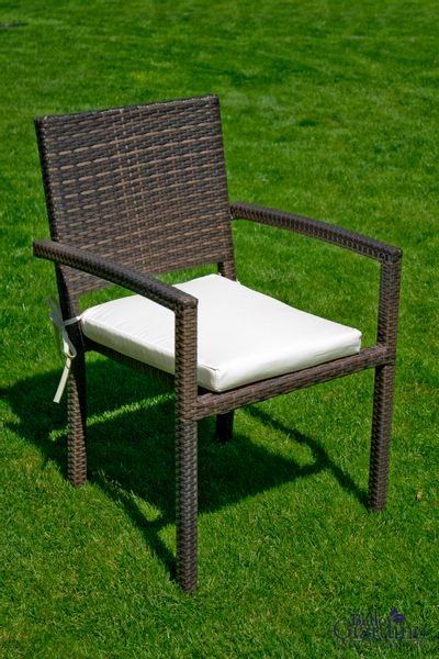 Krzesło z brązowego technorattanu zdjęcie 2