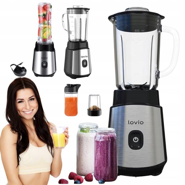 Blender kielichowy młynek do kawy i orzechów LOVIO LVJBL001 900W zdjęcie 1