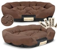 Legowisko Dla Psa 100X75 Cm Personalizowane Wodoodporne Brązowe