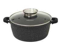Garnek okrągły brytfanna ESELA 24 cm 4,5 l powłoka ceramiczna GREBLON non-stick indukcja silikonowe nakładki