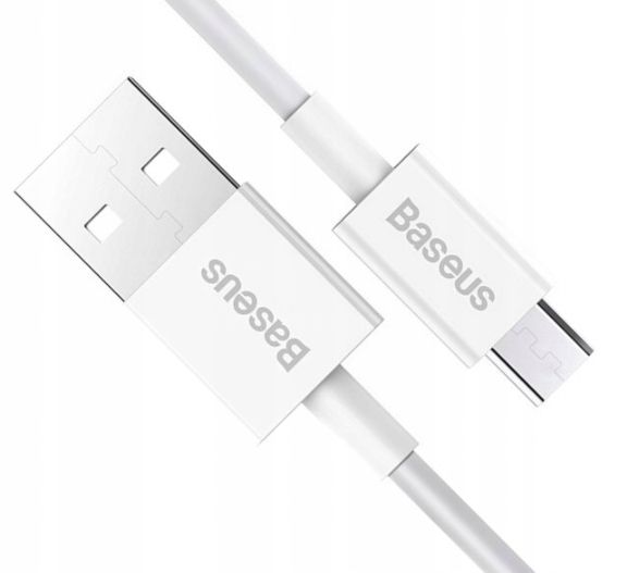 Kabel Baseus USB - microUSB typ B 2 m biały zdjęcie 1