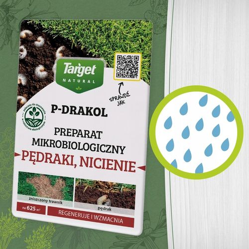 P-DRAKOL REGENERACJA USZKODZEŃ TRAWNIKA PRZEZ PĘDRAKI NICIENIE 50G TARGET na Arena.pl
