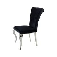 Krzesło glamour Livio Black nowoczesne krzesło tapicerowane