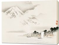 Obraz 90x70cm View of Mount Fuji, Kōno Bairei Japoński Vintage do Salonu