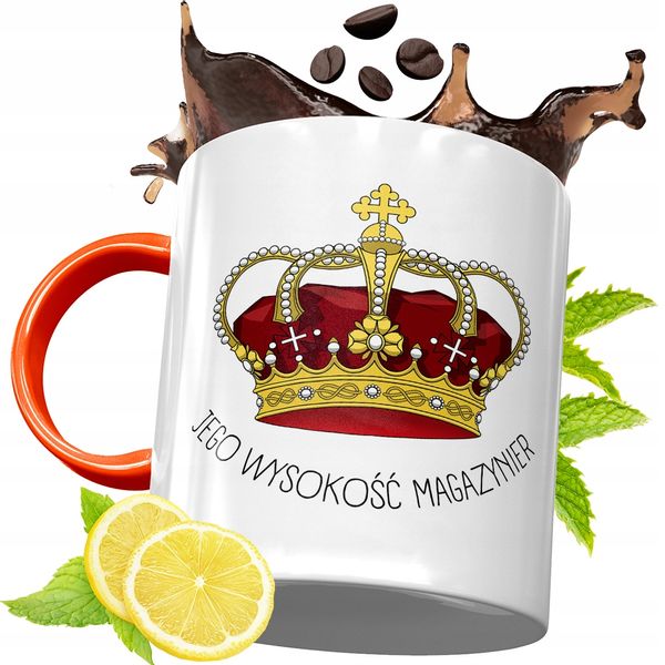 Kubek Pomarańczowy Dla Magazyniera Prezent Z Nadrukiem Ze Zdjęciem zdjęcie 1