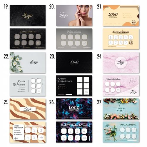 KREATOR Karty rabatowe karty stałego klienta120szt na Arena.pl