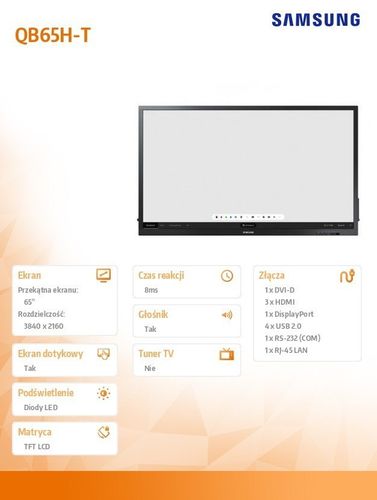 Monitor Samsung 65" QB65H-TR na Arena.pl