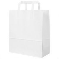 torba papierowa z uchwytem biała 32 x 22 x 25 cm 250 szt.