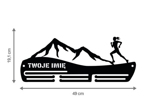 Wieszak na medale GÓRY twoje imię dowolny tekst 221.3 na Arena.pl