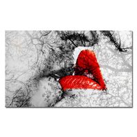 obraz USTA 1 - 120 x70cm miłość przytulanie design na płótnie