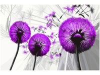 100 70CM OBRAZ PŁÓTNO DMUCHAWCE FIOLECIE PŁÓTNO RAMA