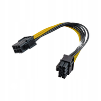 Kabel adapter Akyga AK-CA-07 PCI Express 6-pin (F) / 8-pin (M) 0,2m