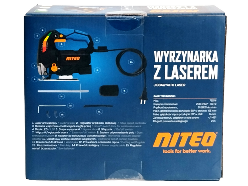 Wyrzynarka SDS 710W z laserem, regulacja prędkości zdjęcie 5