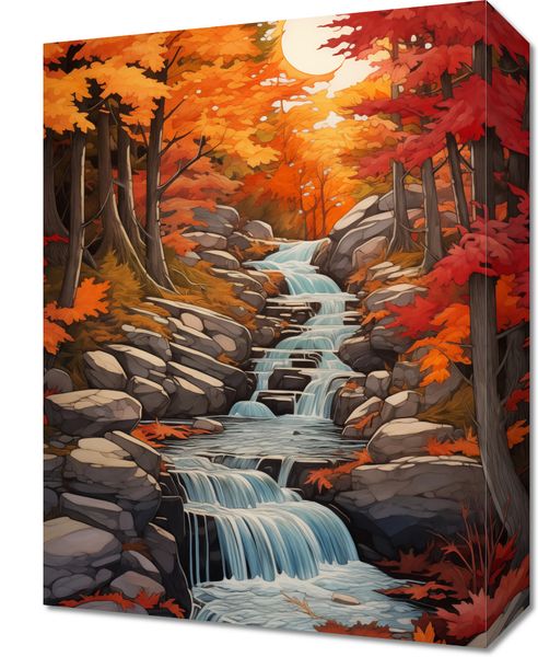 Obraz 30x40cm Jesienne Wodospady zdjęcie 1