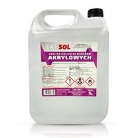 ROZCIEŃCZALNIK 5L ROZPUSZCZALNIK AKRYLOWY FARB LAKIERÓW ZMYWACZ