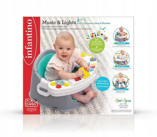 INFANTINO Muzyczne krzesełko 3 w 1, Fotelik dla dziecka 303038 na Arena.pl