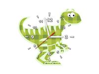 40X40CM ZEGAR ZIELONE DINO KRATKĘ OBRAZ