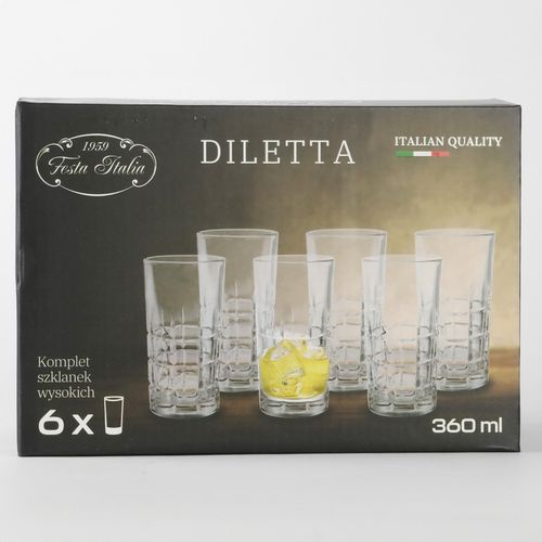 KPL SZKLANKI DO DRINKÓW NAPOJÓW UNIWERSALNE GRUBE SZKŁO ZESTAW 6 SZT 340 ML na Arena.pl