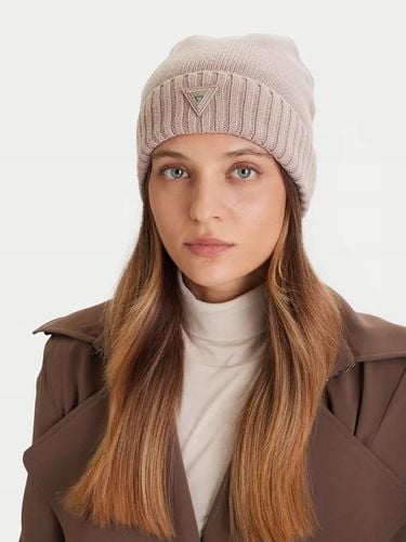 Czapka zimowa Guess Beanie na zimę Damska Modna Ciepła V4BZ08Z39B0 Beżowa na Arena.pl