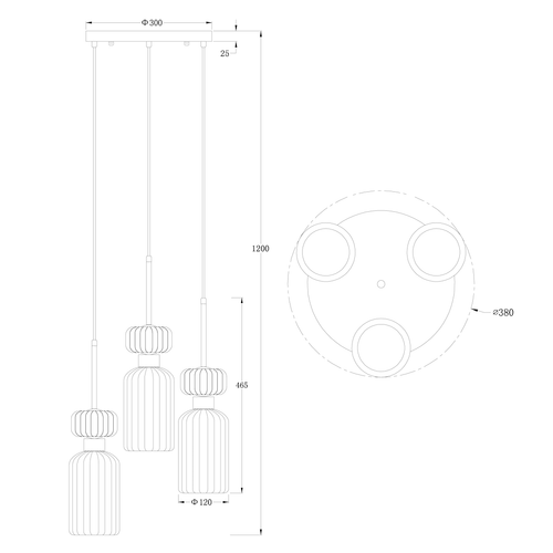 Lampa wisząca MOLLY 3xE14 na Arena.pl