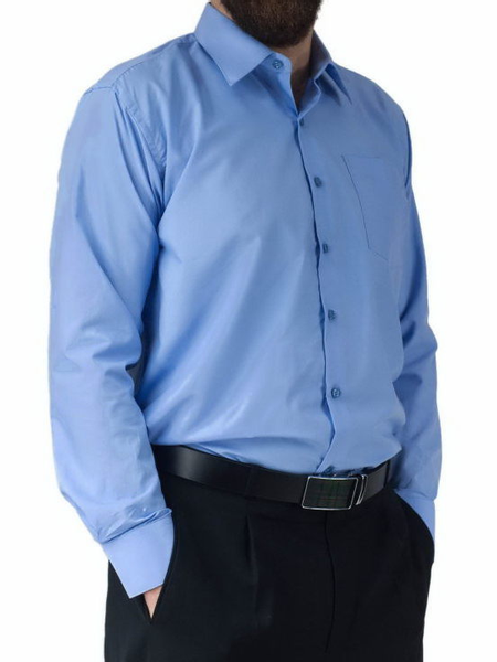 Wizytowa koszula męska niebieska indygo Laviino dl65 45/46 - 2XL/3XL zdjęcie 2