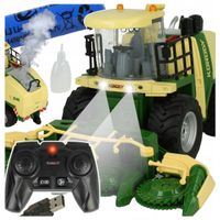 DUŻY KOMBAJN Traktor ZDALNIE STEROWANY Pilot R/C Puszcza DYM Świeci Dźwięk