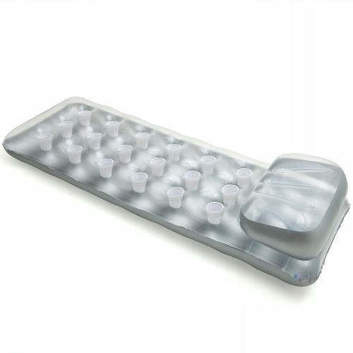 Materac Dmuchany z Zagłówkiem Plażowy Wodny do Pływania Srebrny INTEX 58894 na Arena.pl