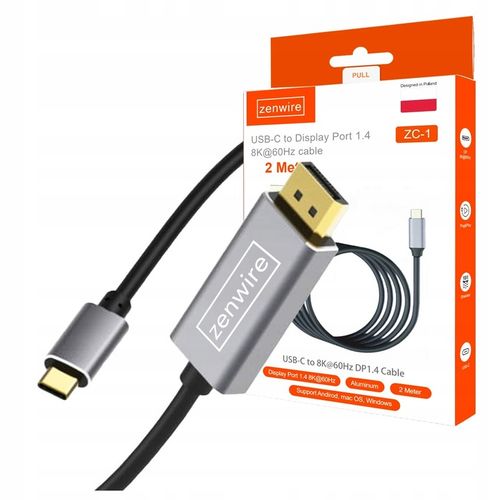 KABEL Przejściówka Adapter USB-C DP DisplayPort 1.4 8K Thunderbolt 4 240hz na Arena.pl