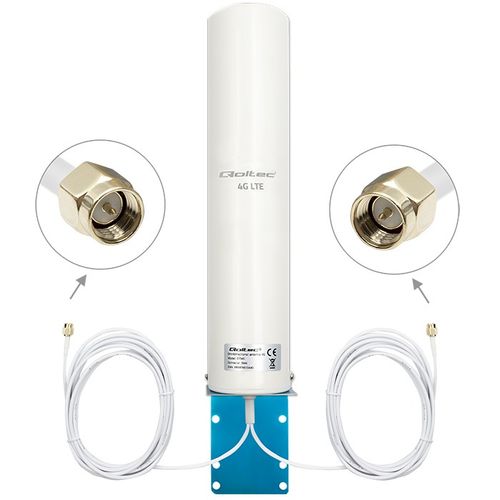 Qoltec Antena 4G LTE DUAL 12dBi dookólna zewnętrzna na Arena.pl