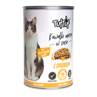 KARMA DLA KOTA - MOKRA KARMA PUSZKA DRÓB KAWAŁKI W SOSIE 415g | TufTuf