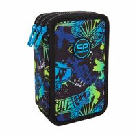 COOLPACK PIÓRNIK SZKOLNY TRZYKOMOROWY WYPOSAŻENIE KREDKI PISAKI SKATE NIGHT