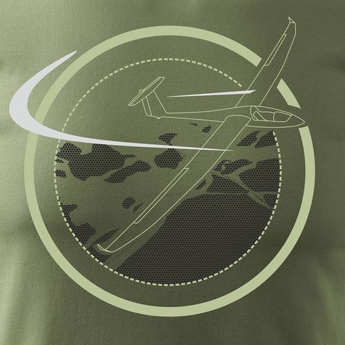 Koszulka dla pilota z szybowcem szybowiec lot męska khaki REGULAR XL na Arena.pl