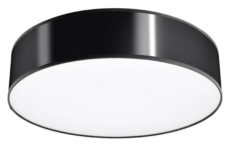 Czarny plafon okrągły SL.0917 abażurowy minimalistyczny zdjęcie 1
