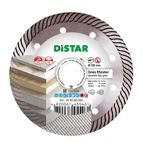 Diamentowa tarcza Distar 1A1R 125 Gres Master zdjęcie 1