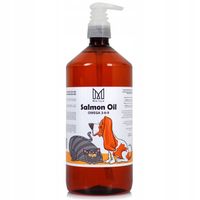 OLEJ NORWESKI Z ŁOSOSIA DLA PSA I KOTA Salmon Oil Omega 3 i 6 MERSJO 1000ml