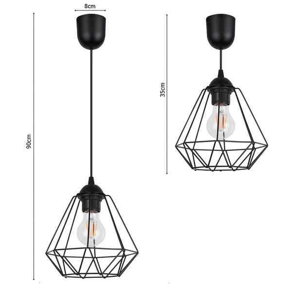 LAMPA SUFITOWA WISZĄCA W STYLU LOFT E27 zdjęcie 4