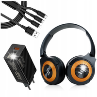BEZPRZEWODOWE SŁUCHAWKI NAUSZNE BLUETOOTH STEREO + UNIWERSALNA ŁADOWARKA