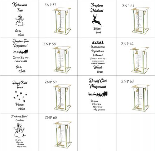 Ekskluzywny znicz szklany złoto biały PERSONALIZOWANY GRAWER dla SZWAGIERKI na Arena.pl
