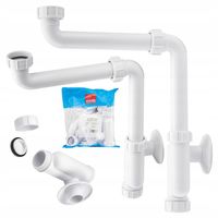 SYFON UMYWALKOWY ODPŁYW PRZYŚCIENNY OSZCZĘDZAJĄCY MIEJSCE SOLIDNY MCALPINE