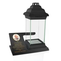 PODSTAWKA NA GRÓB DEDYKACJA I LAMPION DUŻA XXL