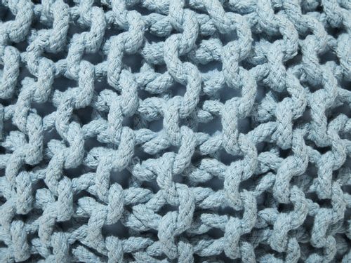 Puf 50 x 35 cm jasnoniebieski CONRAD na Arena.pl
